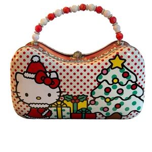 Sanrio Hello Kitty Christmas Tin Carrier Purse Bag 2023 New Santa Hello …